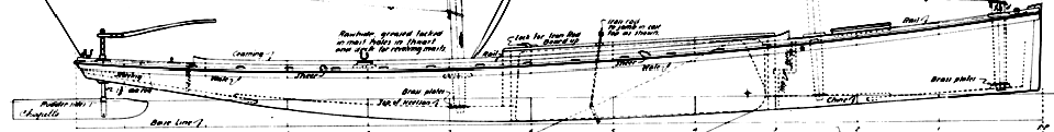 hull of a New Haven Sharpie.
